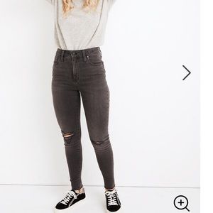 MADEWELL 9” HIGH RISE SKINNY JEANS BLACK SEA - 27